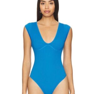 X Intimately FP Meg Seamless Bodysuit In Campanula Free People